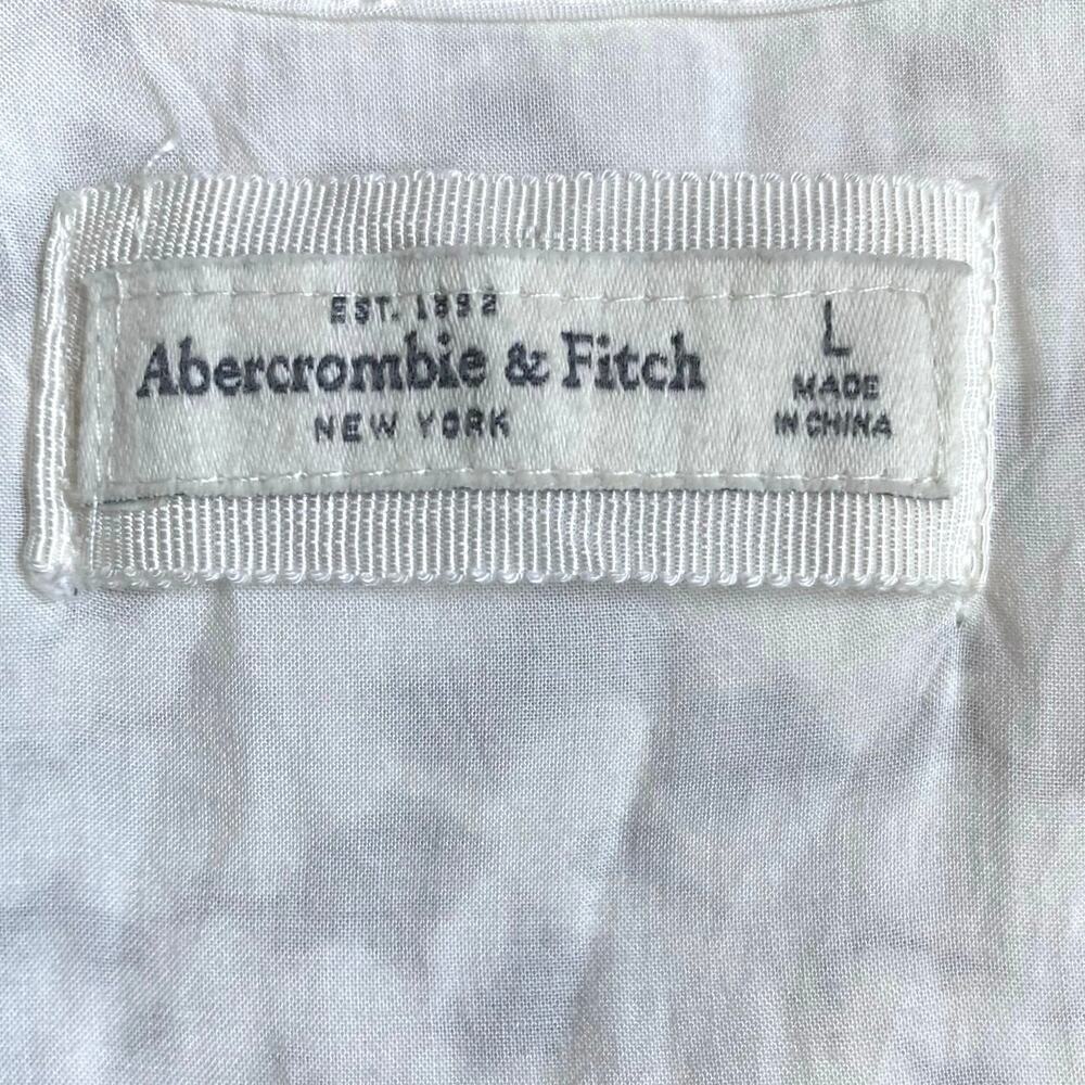 ABERCROMBIE & FITCH Ivory Lace Mini Dress Size L Y2K Babydoll Romantic Festival - Picture 9 of 10